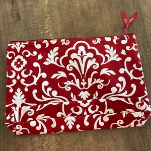 Thirty One Gifts Red Parisian Pop Zipper Pouch
